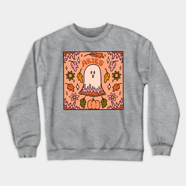 Aries Ghost Crewneck Sweatshirt by Doodle by Meg